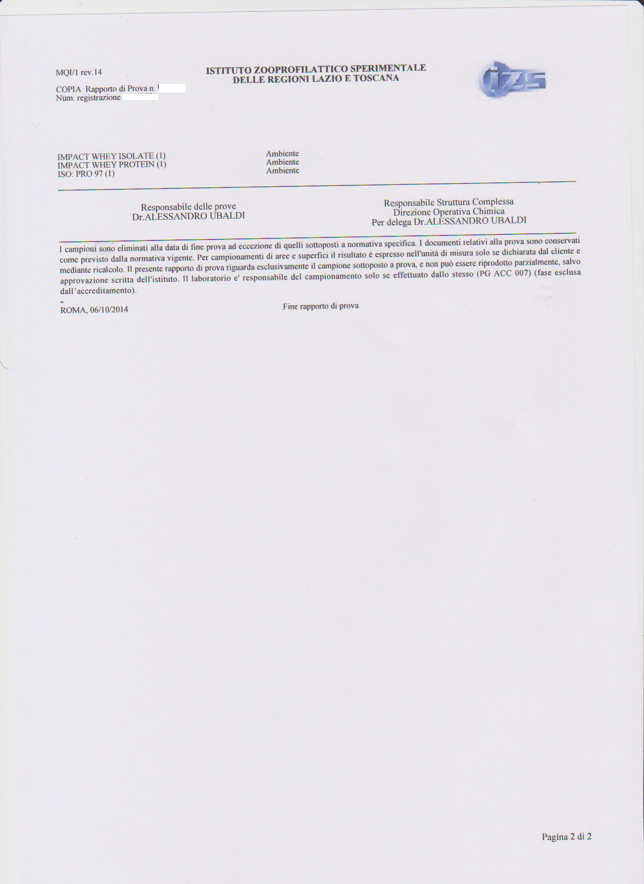 Analisi proteine myprotein 2
